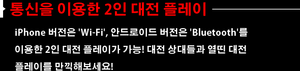 통신을 이용한 2인 대전 플레이