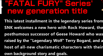 “FATAL FURY” Series' new generation title
