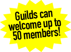 Guilds can welcome up to 50members!