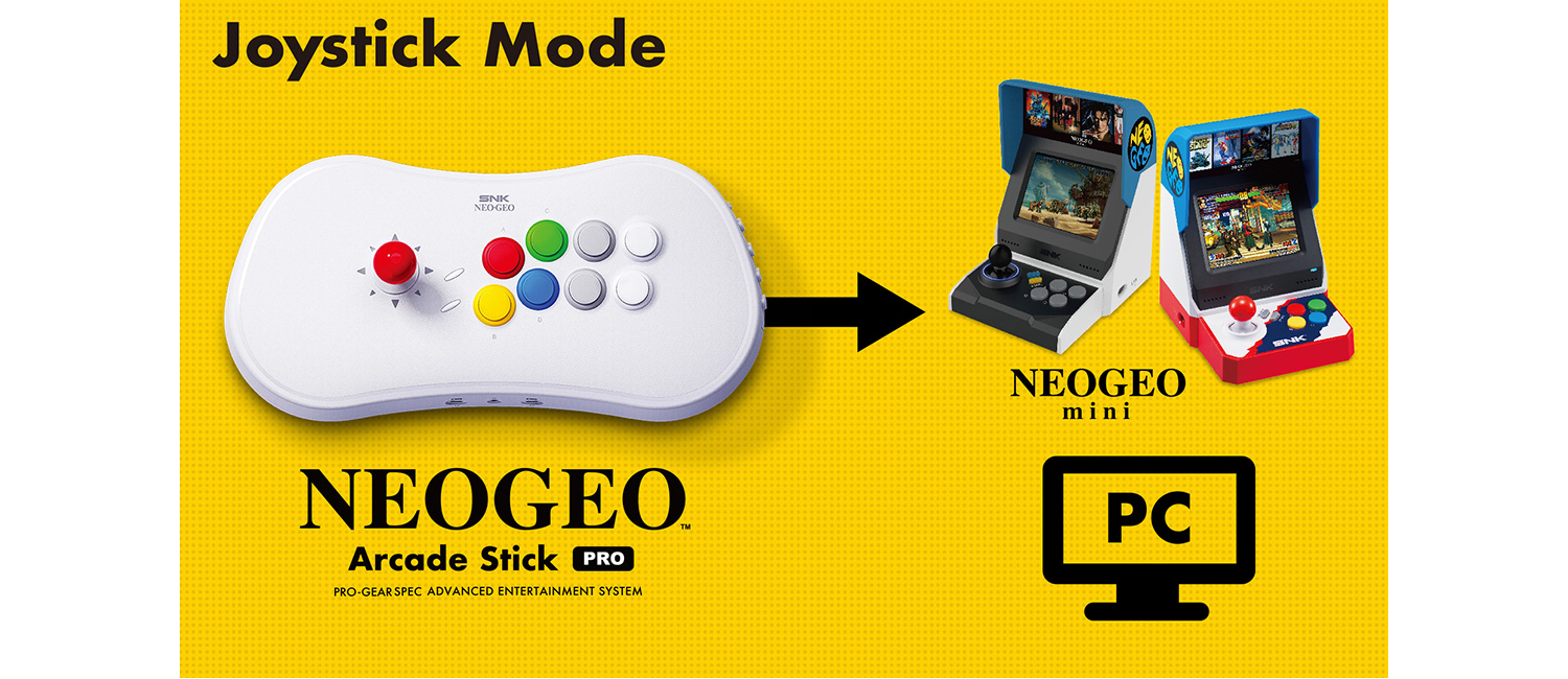 人気格闘ゲーム20作品を収録したアーケードスティック 「NEOGEO Arcade