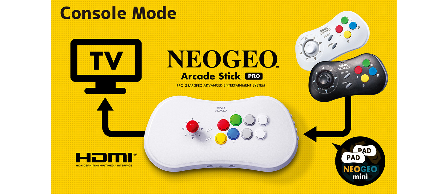 人気格闘ゲーム20作品を収録したアーケードスティック 「NEOGEO Arcade Stick Pro」 が登場！｜ニュース｜株式会社SNK